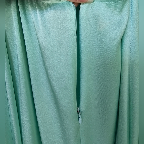 LAPOINTE Womens Satin Halter Maxi Gown, Seafoam Green Blue, Size 8, Retail $1490 - Picture 11 of 15